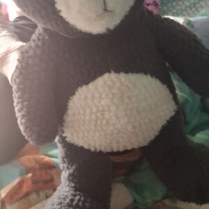 Cozy Cuddles Plush Bear - Black and White